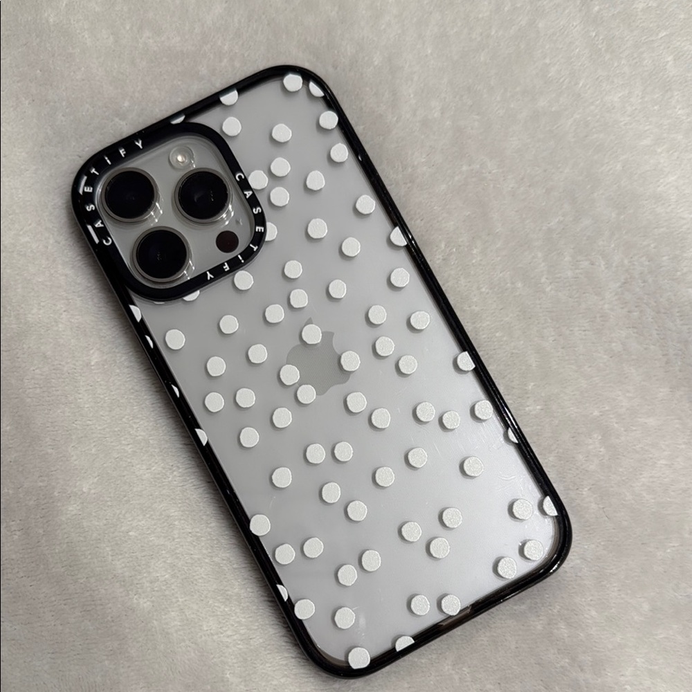 iPhone 15 Pro Max 6.7” Casetify Black and White Dots Case